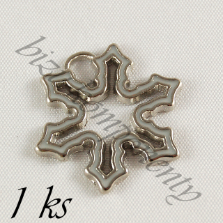 Bílá smaltovaná vločka - var.2