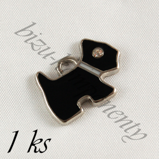 Černý smaltovaný pejsek