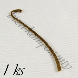 Rovná záložka do knihy v bronzové barvě