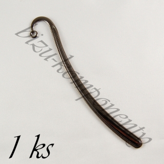 Záložka do knihy v barvě gunmetal