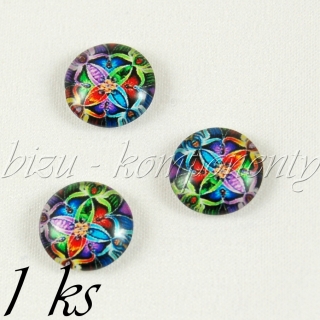 Skleněný kabošon magický, 20mm