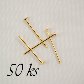 Ketlovací nýty zlaté barvy - 38mm - 50ks
