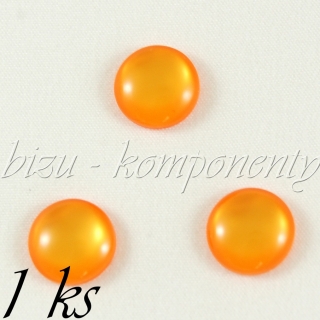 Oranžový kabošon, 10 mm