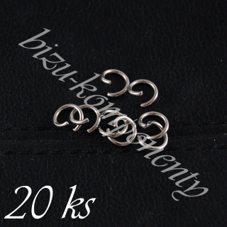 Jednoduchý spojovací kroužek z oceli - 4x0,6mm - 20ks