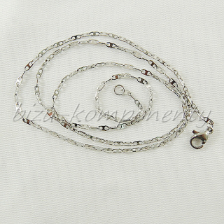 Článkový řetízek z oceli 45cm, článek 3,5x1,5mm