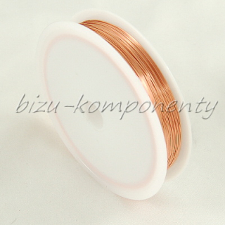 Měděný lakovaný drát, světlý 1mm 1,8m
