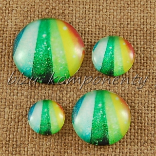 Skleněný kabošon pastelový, 10 mm