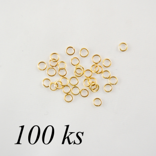 Jednoduchý spojovací kroužek zlaté barvy - 10mm - 100ks