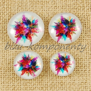 Kabošon barevná kytice, 18 mm