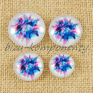 Kabošon modro-fialová kytice, 18 mm