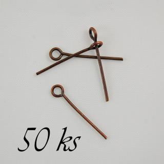 Ketlovací jehly měděné barvy - 36mm - 50ks