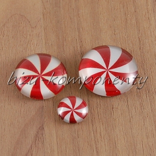 Skleněný kabošon větrník, 10 mm