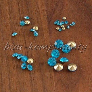  Modré skleněné šatony 4.2 mm 25ks