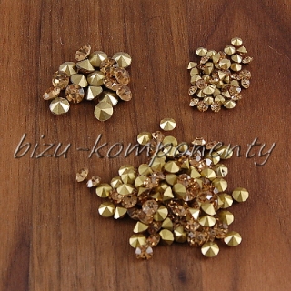 Zlatorůžové skleněné šatony 3.2 mm 25ks