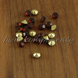  Hnědé skleněné šatony 3,8 mm 25ks