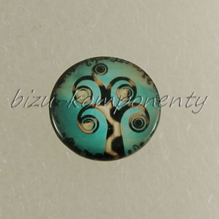 Kabošon strom v modrém 20mm