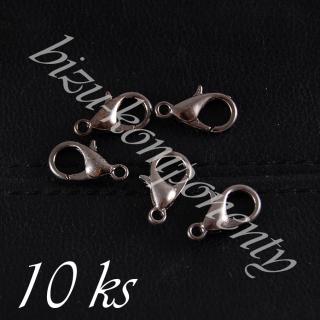 Karabinka gunmetalové barvy 12mm - 10ks