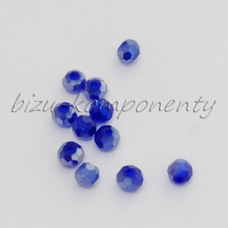Pokovený broušený korálek modrý, 3mm, 30ks