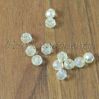 Pokovený broušený korálek nažloutlý, 3mm, 30ks