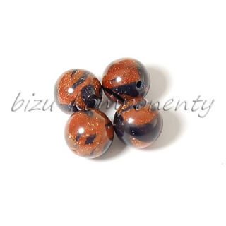 Tygří oko s pískem zlaté barvy, 10mm