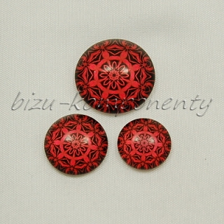 Červená mandala, 12 mm