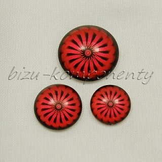 Červená mandala, 14mm