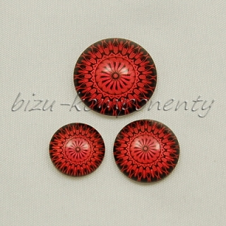 Červená mandala, 14mm