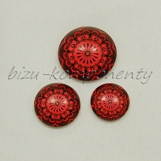 Červená mandala, 18mm