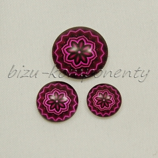 Fialová mandala, 12mm