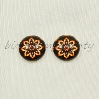 Hnědá mandala, 12mm