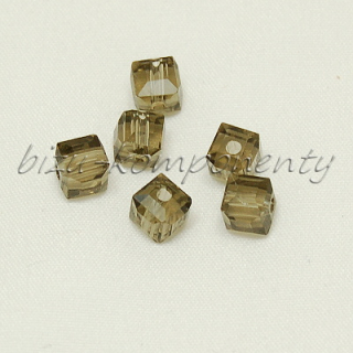 Kostičky khaki, 6x6x6mm, sražené hrany, 10ks
