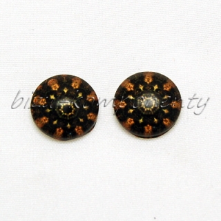 Hnědočerná mandala, 12 mm