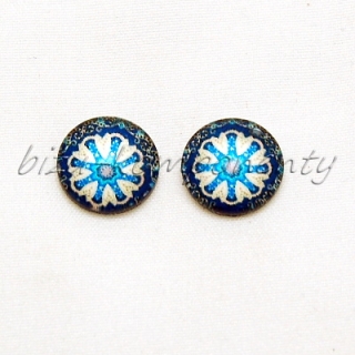 Modrobílá mandala, 12 mm