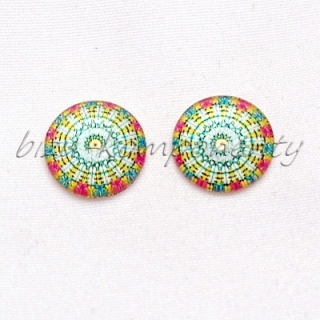 Světle zelená mandala, 12mm