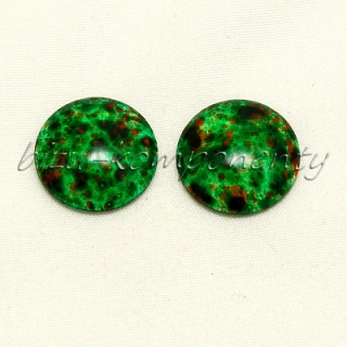 Skleněný barvený kabošon, 16mm