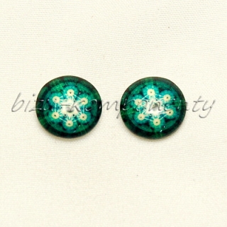 Zelenomodrá mandala, 12 mm