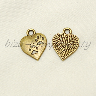 Srdíčko s tlapkami, bronzová barva