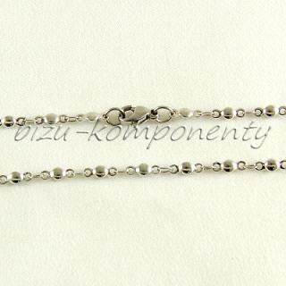 Řetízek čočka z oceli 45cm, článek 8x3x1,5mm