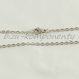 Řetízek, ocel, ploché články 3x2mm, 45cm, ploché články