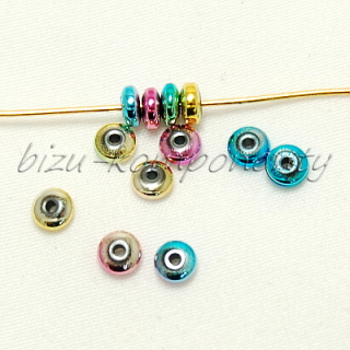Galvanický nemagnetický hematit, směs barev 4x2mm 20ks