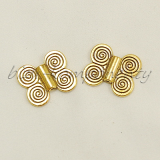 Korálek motýl, zlatá barva 1ks