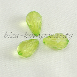 Akrylové korálky, zelené 12x8mm, 10ks