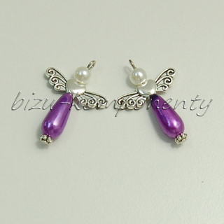 Fialový andílek, 35x24x8mm