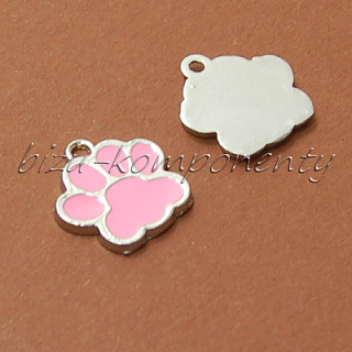 Růžová smaltovaná tlapka