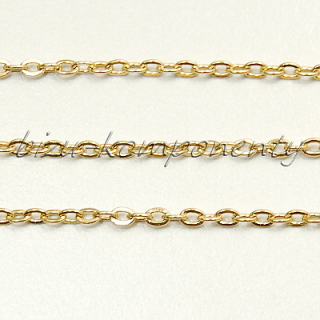 Řetízek z chirurgické oceli, zlatá barva - 1cm