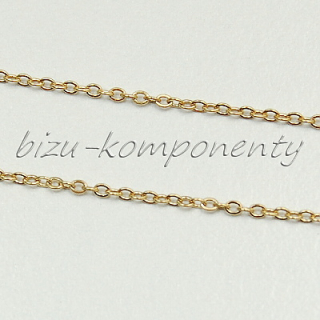 Nejjemnější řetízek z chirurgické oceli, zlatá barva - 1cm