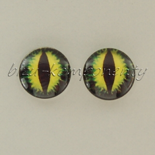 Kabošon žlutozelené oko, 12 mm