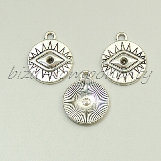 Oko, stříbrná barva 19x16mm