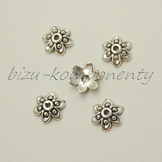 Kaplík, stříbrná barva,9x3mm 10ks