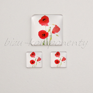 Kabošon vlčí mák 20x20mm